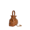 VESTIRSI Italian smooth leather bucket bag Lucia tan 