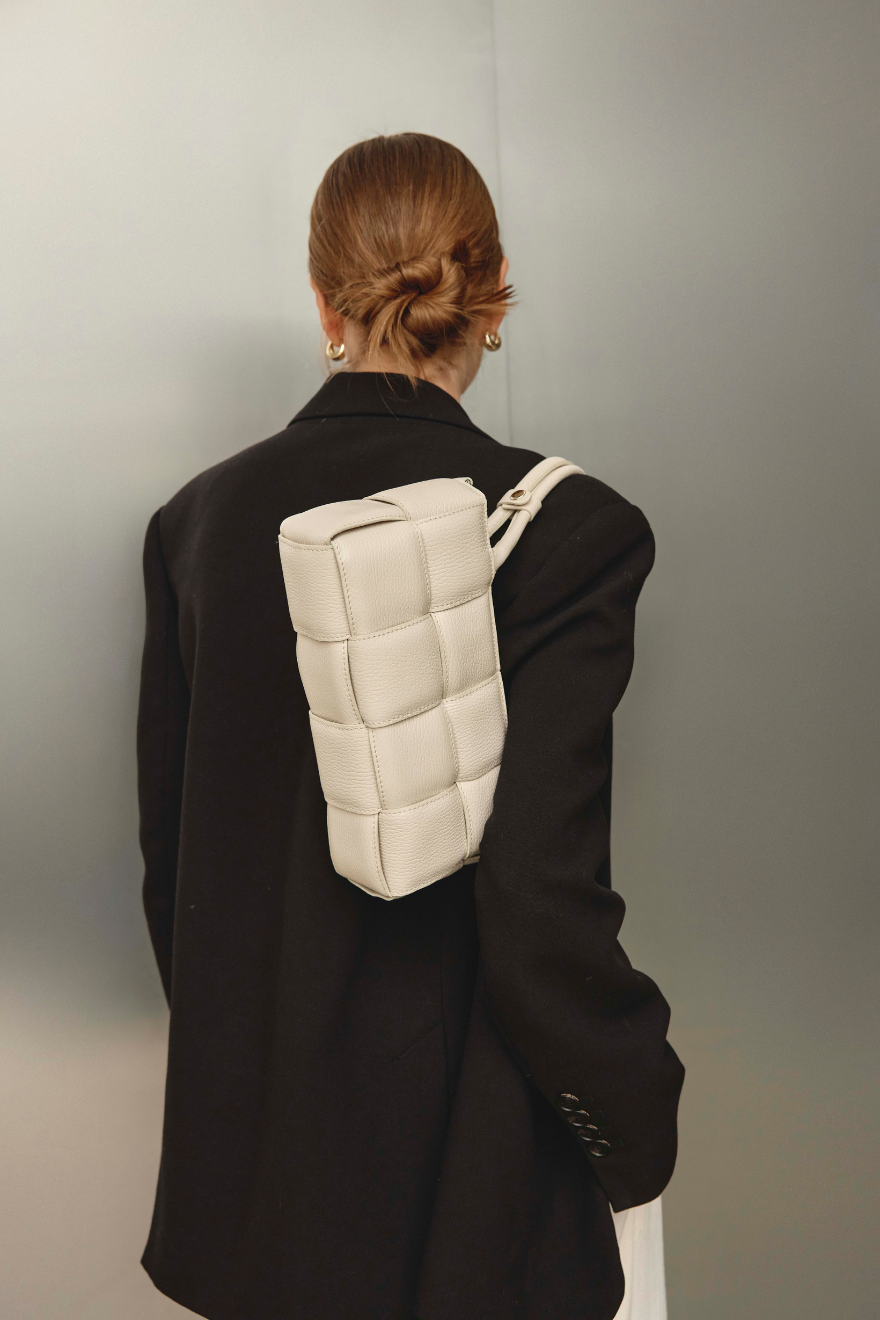 Margot Ivory Woven Baguette