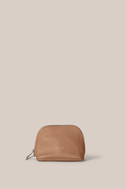 Leather Milk Chocolate Cosmetic Pouch Duo