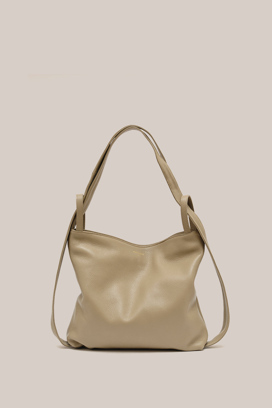 Photo of a beige bella backpack