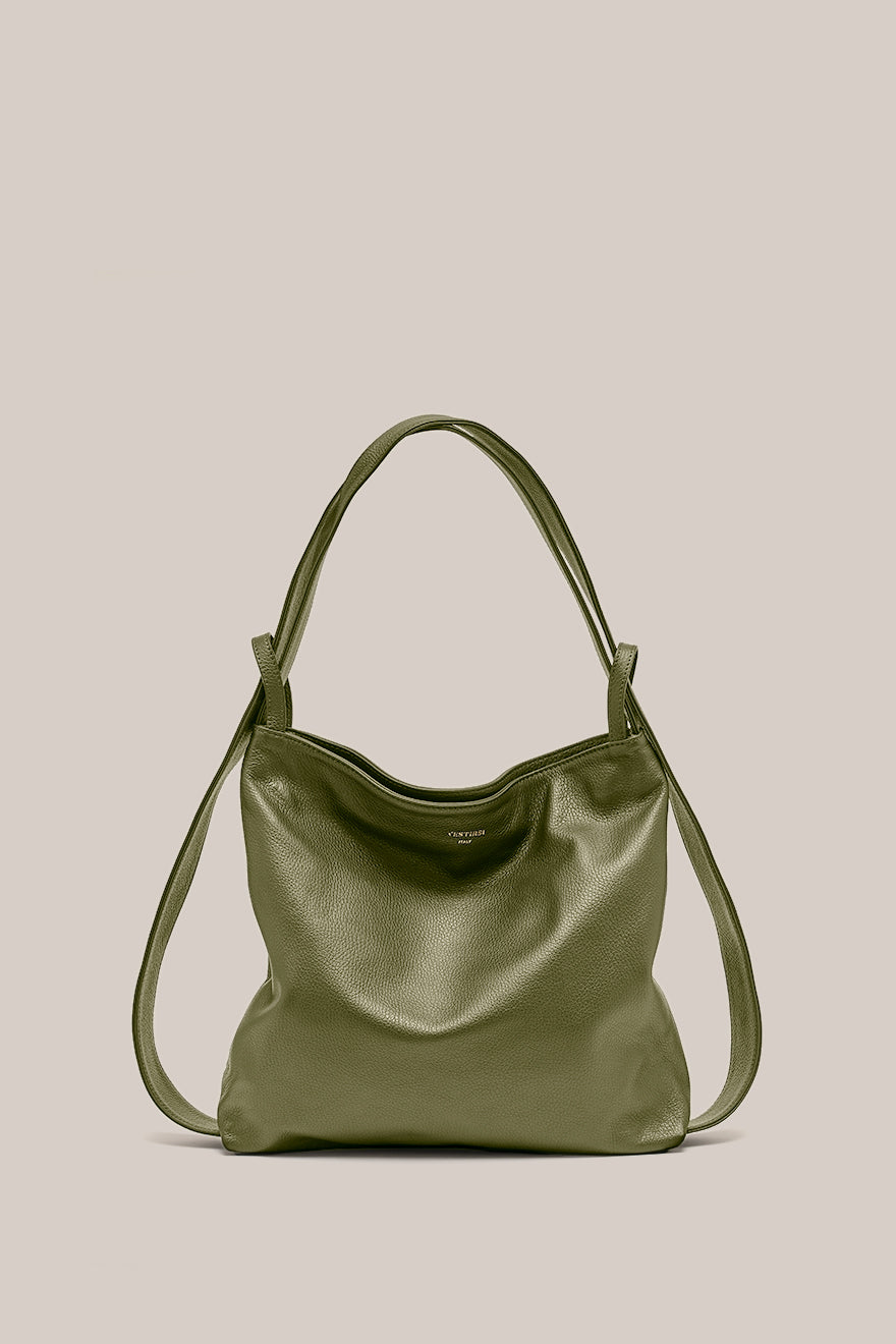 Bella Khaki 2-in-1 Convertible Backpack Tote