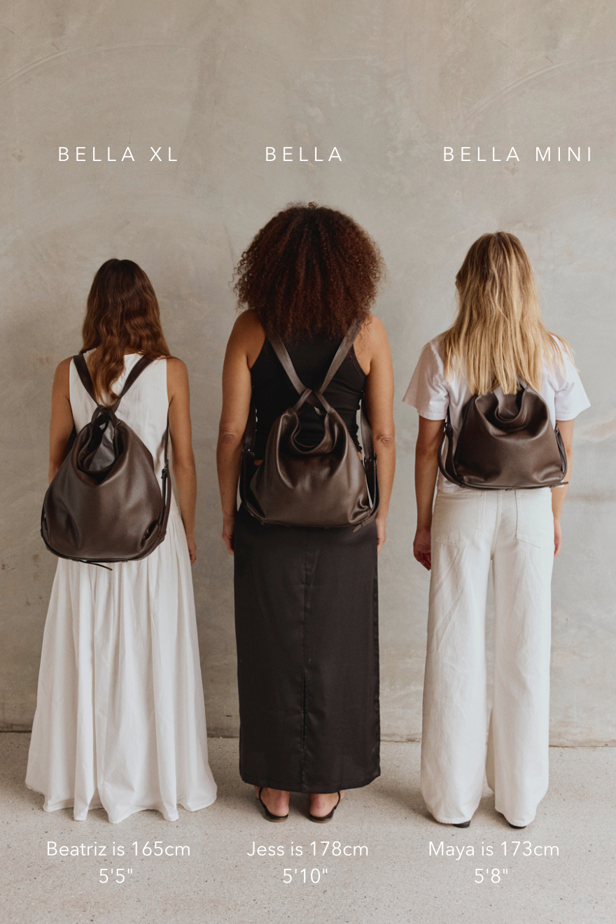 Bella Mini Dark Chocolate 3-in-1 Convertible Backpack Tote Crossbody Bag – VESTIRSI