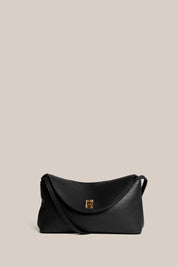 Sloane Black Leather Crossbody Clutch