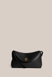 Sloane Black Leather Crossbody Clutch