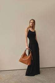 Harper Large Tan Leather Hobo