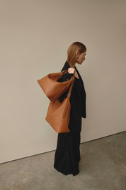 Harper Large Tan Leather Hobo