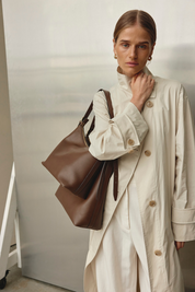 Harper Chocolate Leather Hobo
