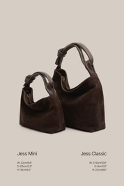 Jess Mini Suede Pouch Dark Chocolate