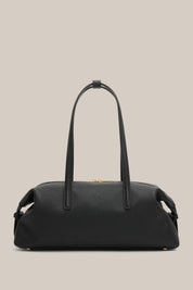 Gia Leather Shoulder Bag Black