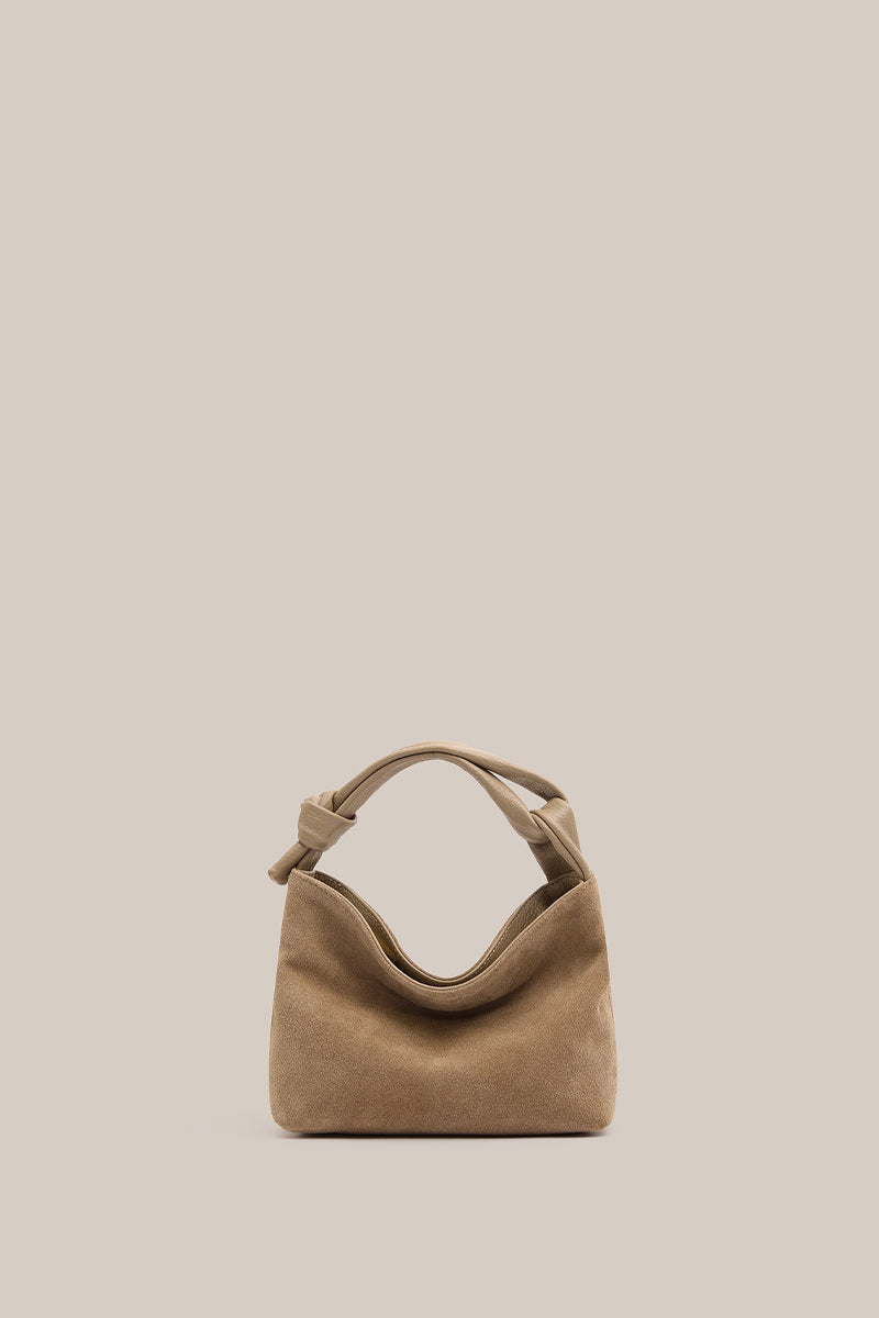 Jess Mini Suede Pouch Brown