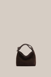 Jess Mini Suede Pouch Dark Chocolate