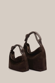 Jess Mini Suede Pouch Dark Chocolate