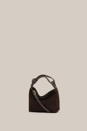 Jess Mini Suede Pouch Dark Chocolate