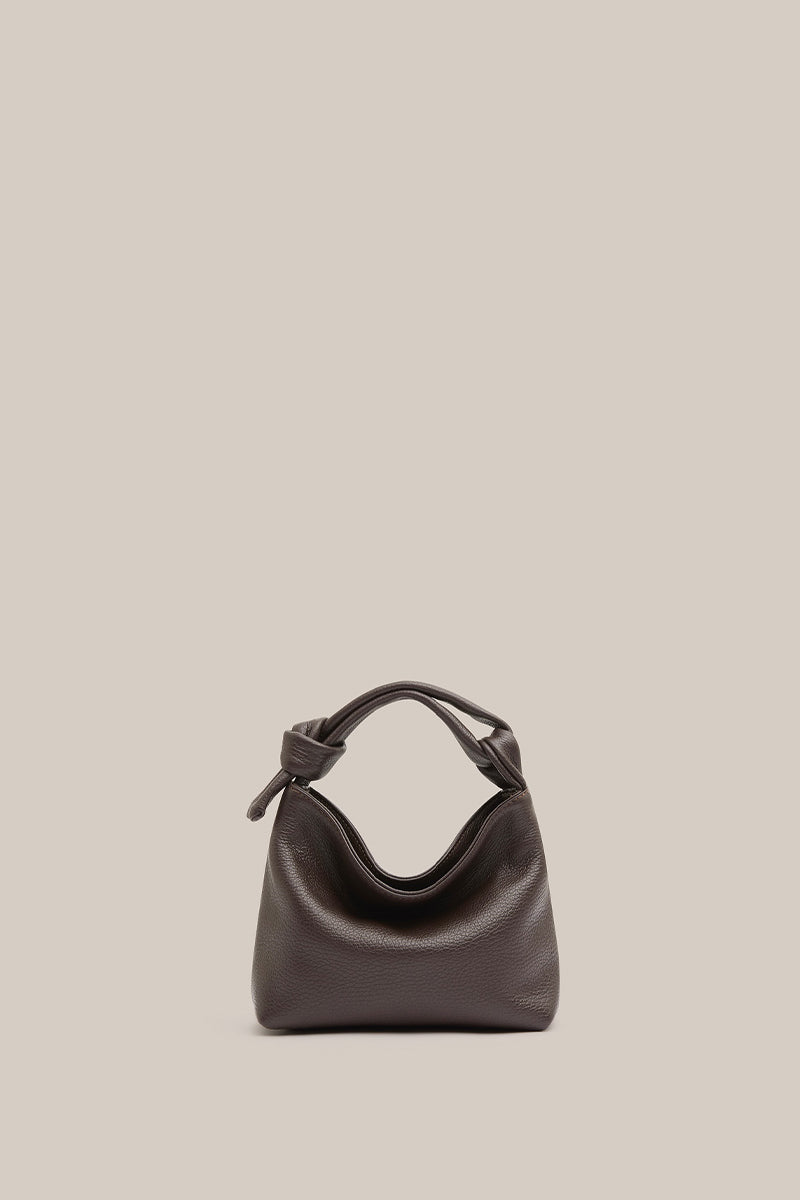 Jess Mini Leather Pouch Dark Chocolate