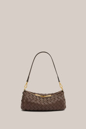 Vivi Woven Shoulder Crossbody Chocolate