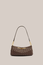 Vivi Woven Shoulder Crossbody Chocolate