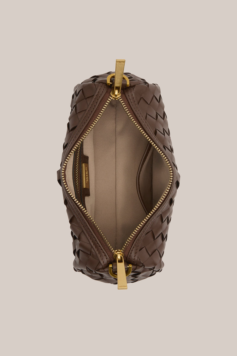 Vivi Woven Shoulder Crossbody Chocolate – VESTIRSI