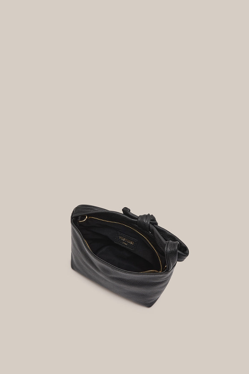 Jess Mini Leather Pouch Black