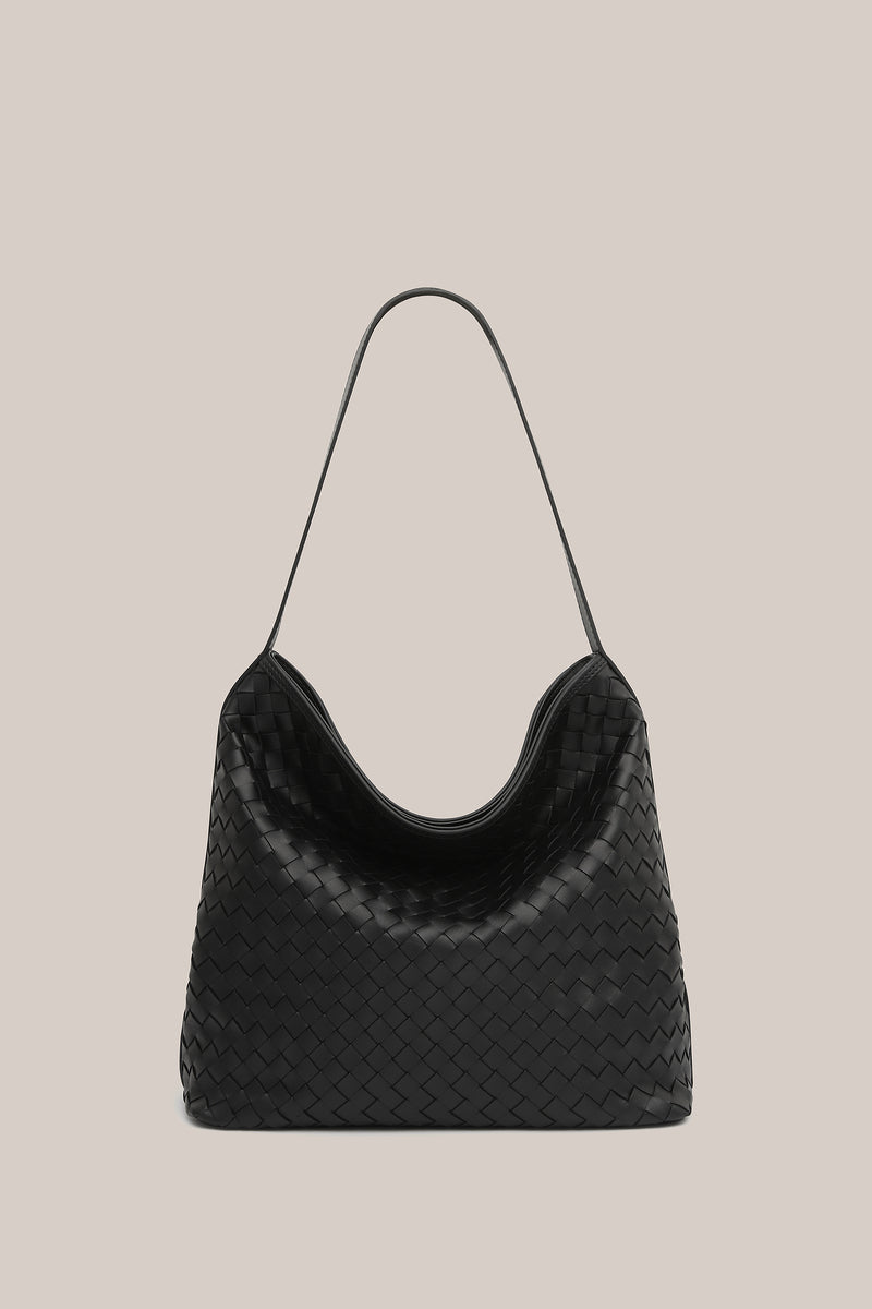 Bianca Woven Hobo Black
