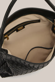 Woven Bella Convertible Backpack Black