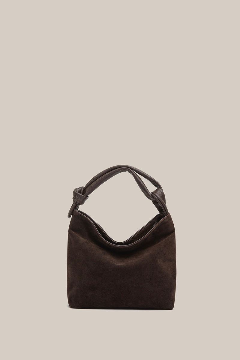Jess Suede Pouch Dark Chocolate