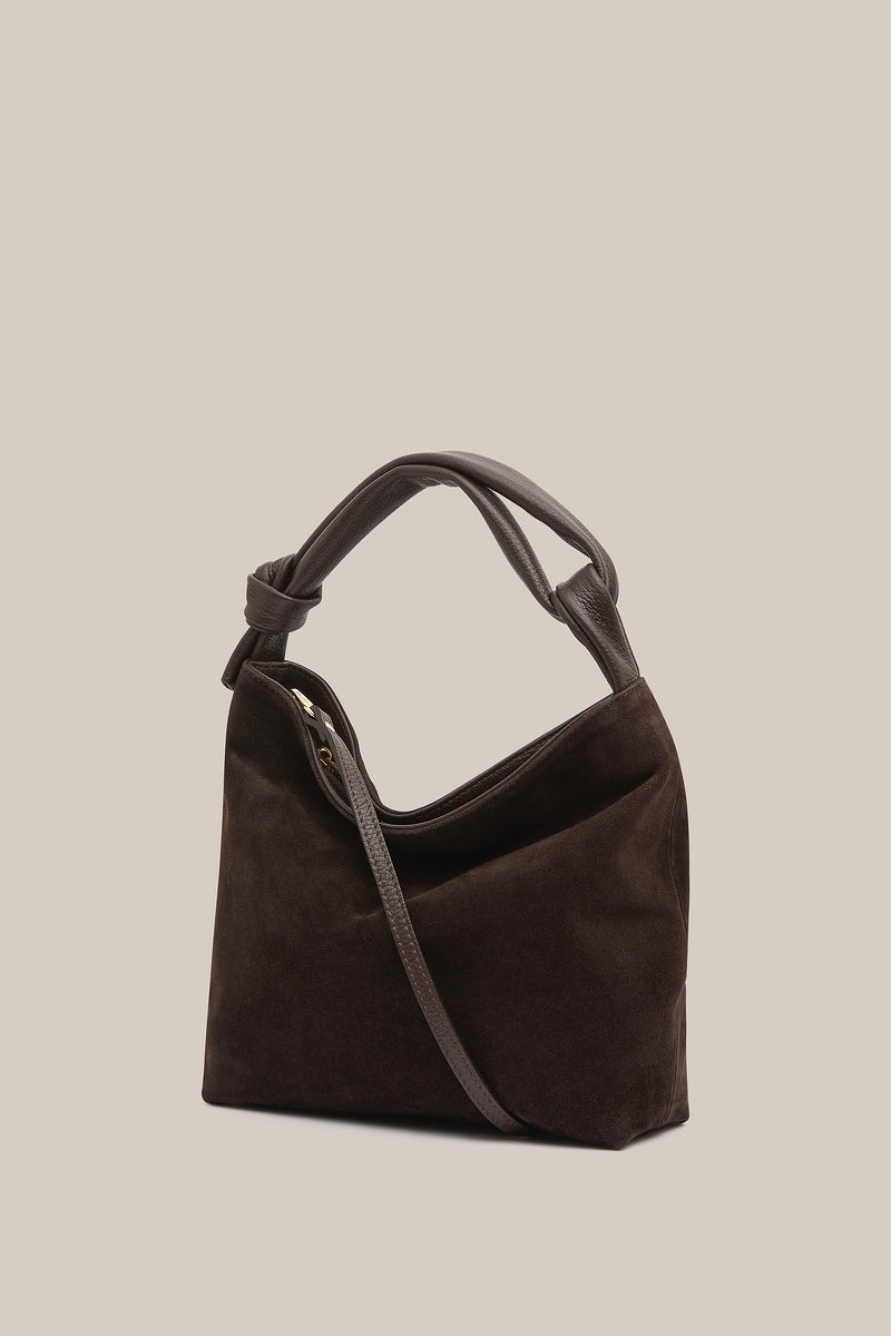 Jess Suede Pouch Dark Chocolate