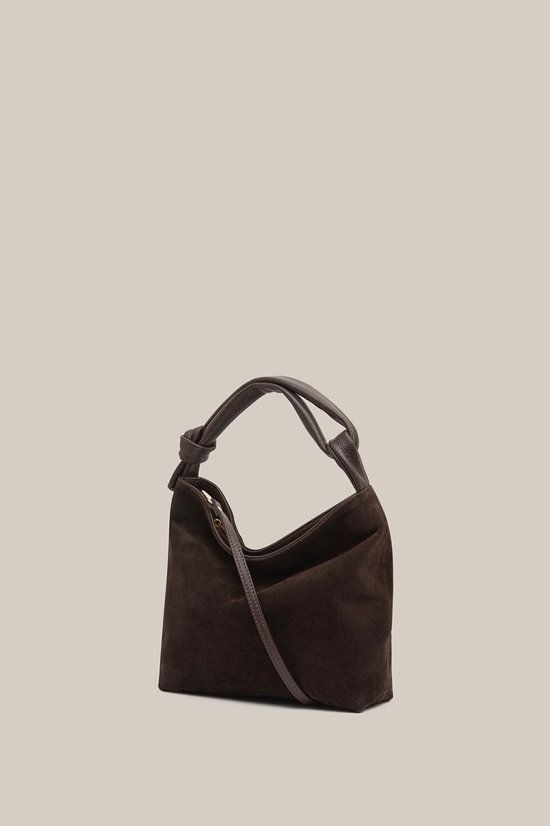 Jess Suede Pouch Dark Chocolate