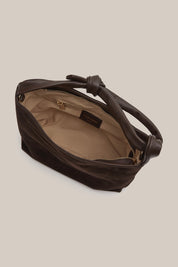 Jess Suede Pouch Dark Chocolate