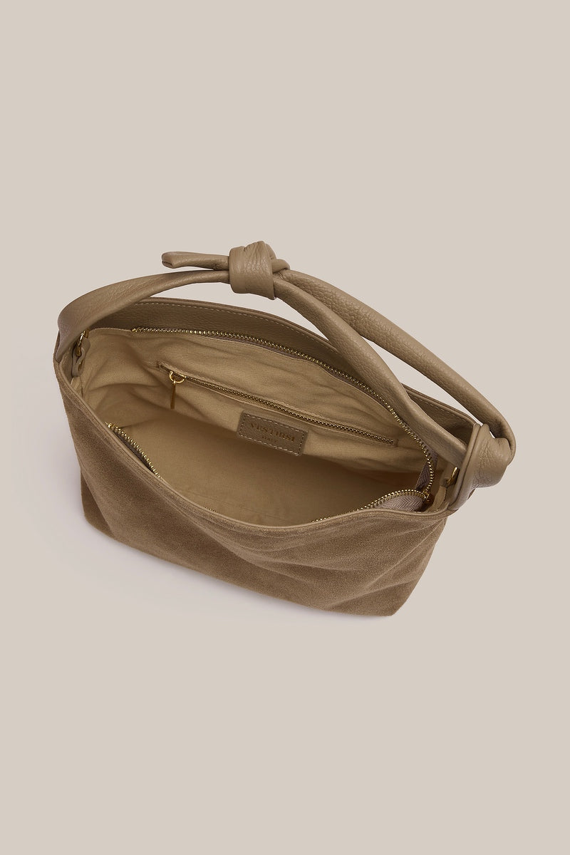Jess Suede Pouch Brown
