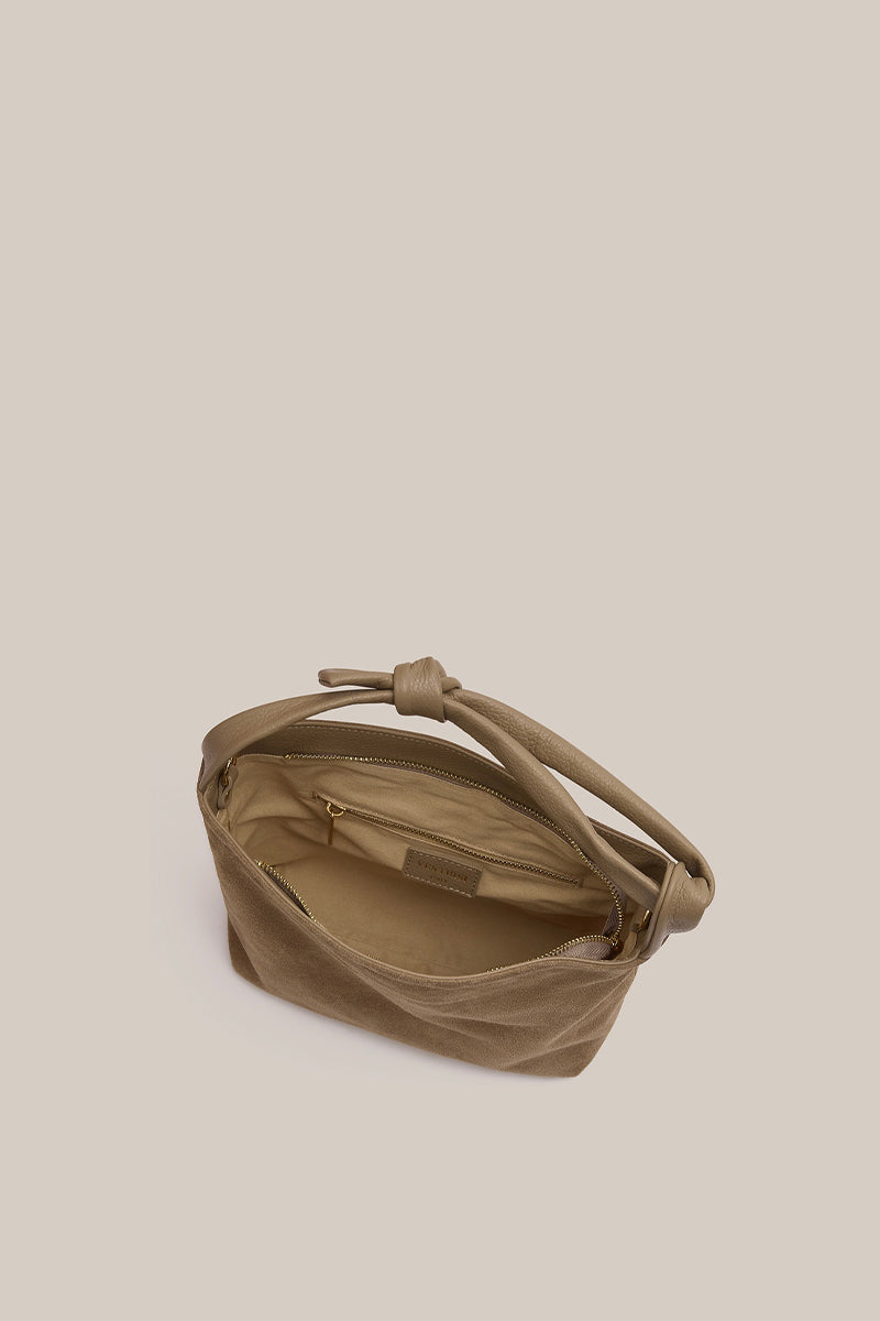 Jess Suede Pouch Brown