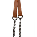Smooth Tan Leather Chain Strap - VESTIRSI