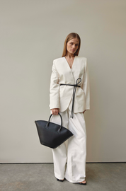 Jamie Black Leather Tote - Slightly Imperfect