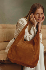 Sienna 2.0 Tan Suede Hobo