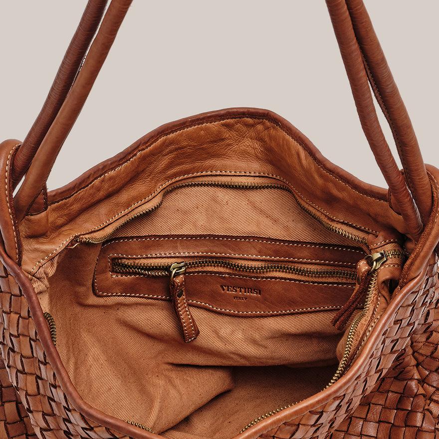 Woven Bella Tan 2-in-1 Convertible Backpack Tote - Slightly Imperfect