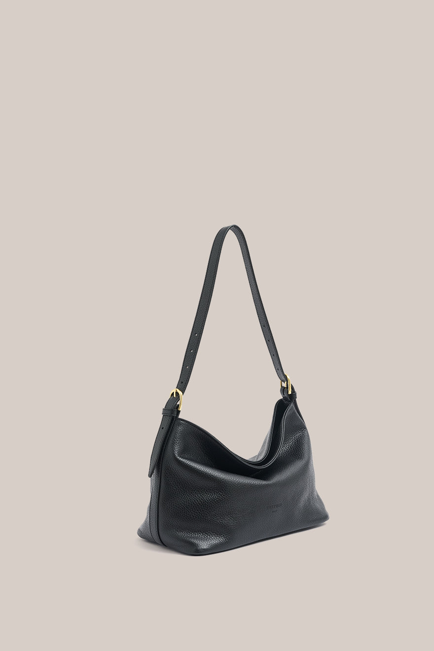 Eden Black Leather Shoulder Bag - Slightly Imperfect