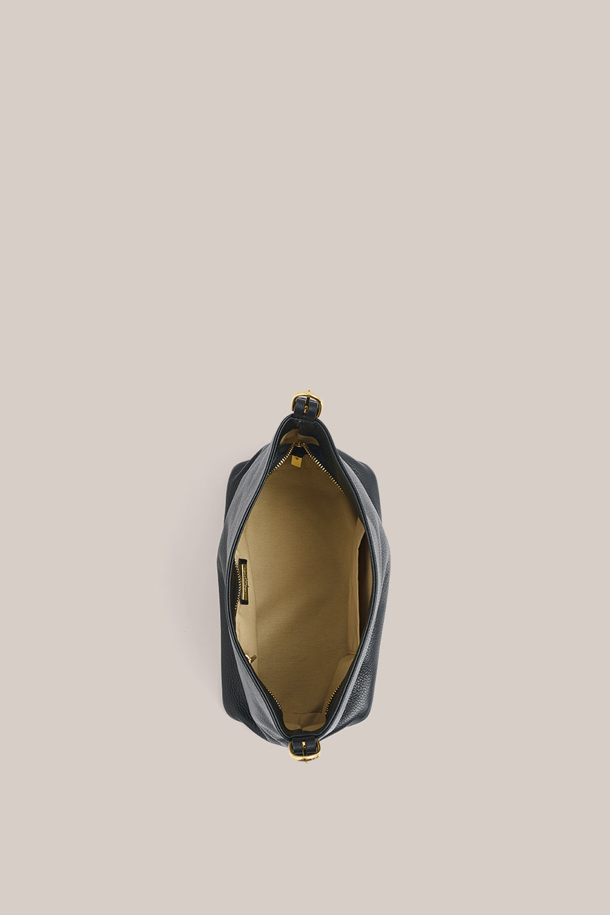 Eden Black Leather Shoulder Bag - Slightly Imperfect