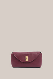 Sloane Bordeaux Leather Convertible Clutch - Slightly Imperfect