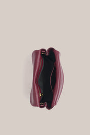 Sloane Bordeaux Leather Convertible Clutch - Slightly Imperfect