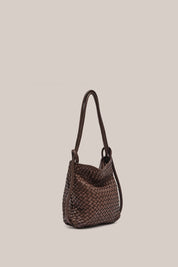 Mini Woven Bella Dark Chocolate 2-in-1 Convertible Backpack Tote - Slightly Imperfect