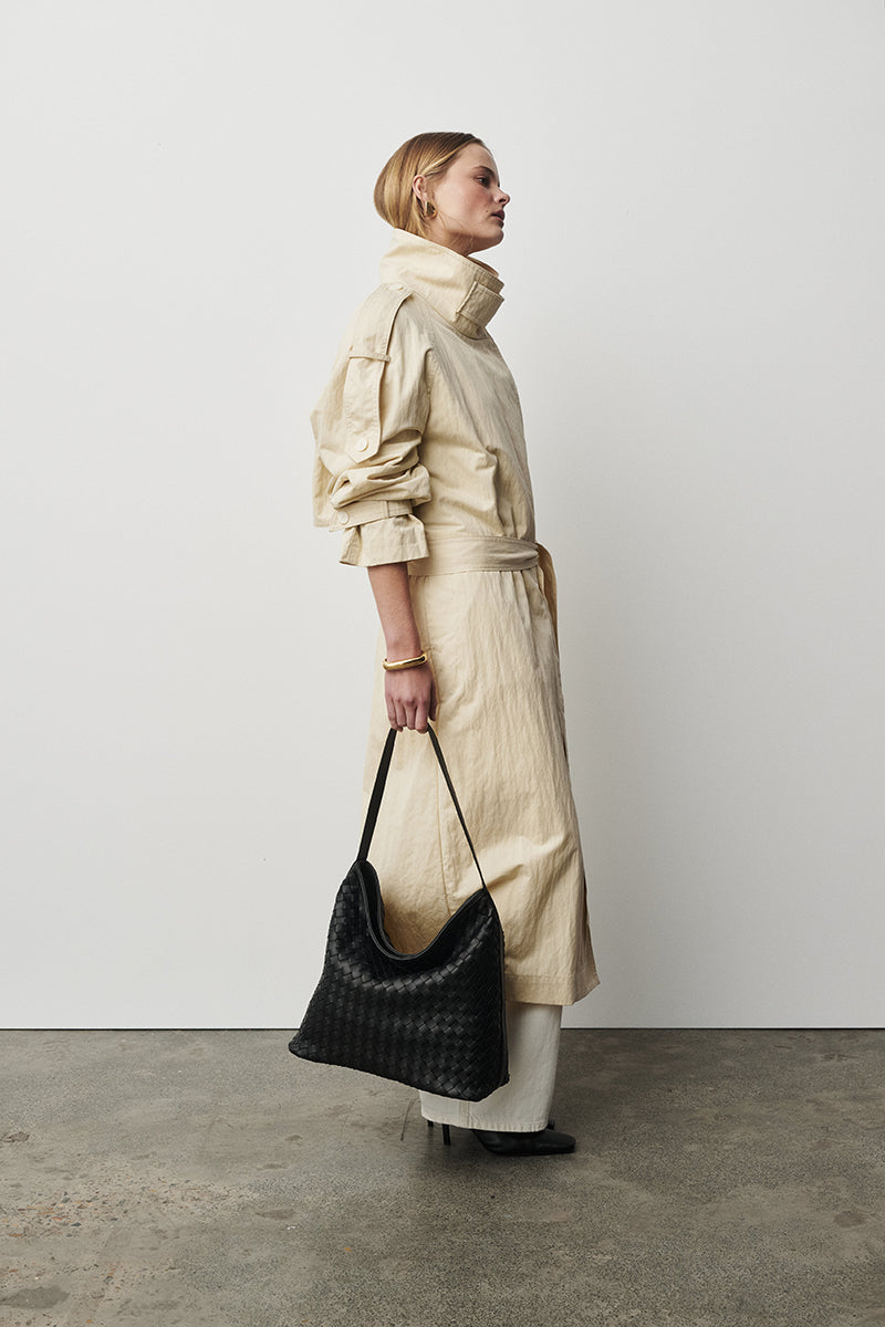 Bianca Woven Hobo Black