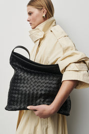 Bianca Woven Hobo Black