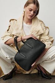 Vera Black Medium Bowler Bag