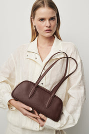 Vera Mahogany Baguette Bag