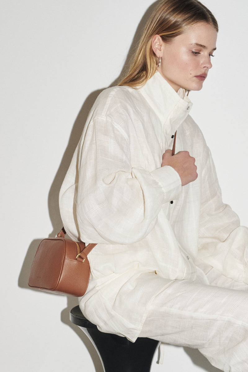 Vera Cognac Camera Crossbody Bag