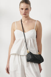 Vivi Woven Shoulder Crossbody Black