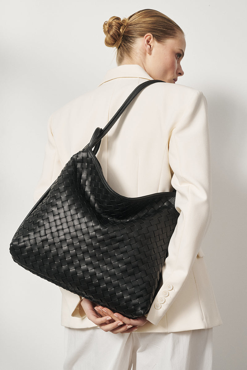 Woven Bella 2-in-1 Convertible Backpack Black – VESTIRSI