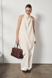 Vera Mahogany Medium Bowler Bag