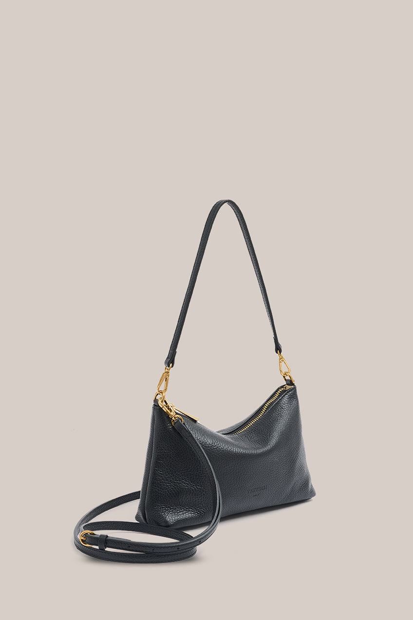 Pre Order: Ashley Black Leather Crossbody Bag