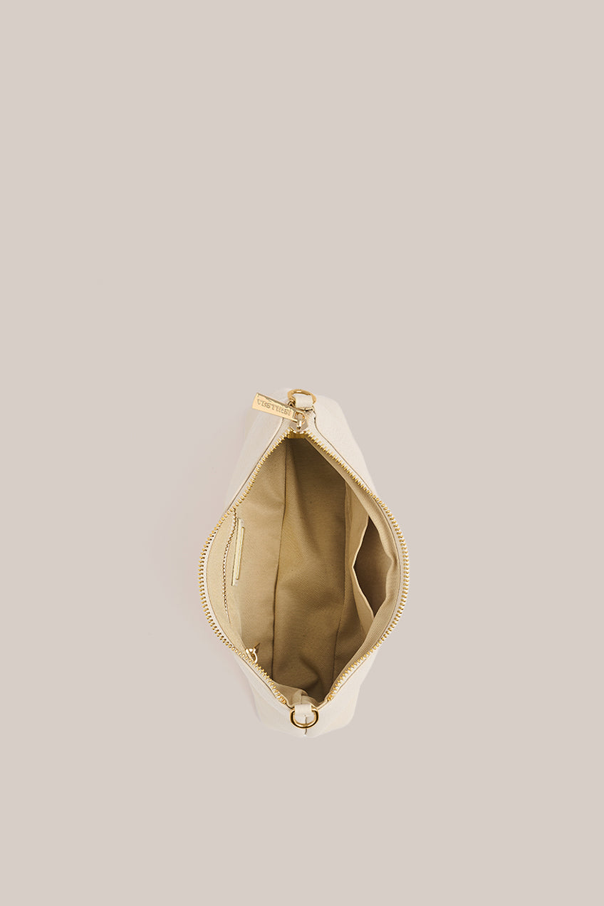 Pre Order: Ashley Ivory Leather Crossbody Bag