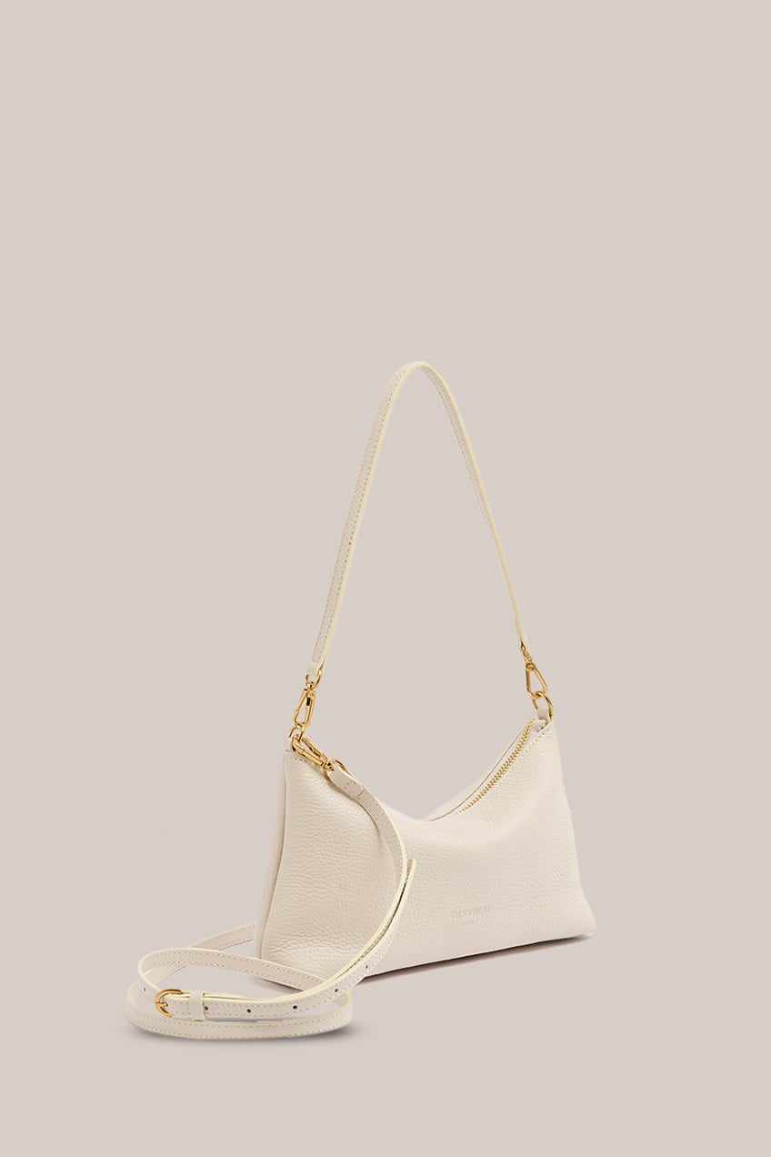 Pre Order: Ashley Ivory Leather Crossbody Bag